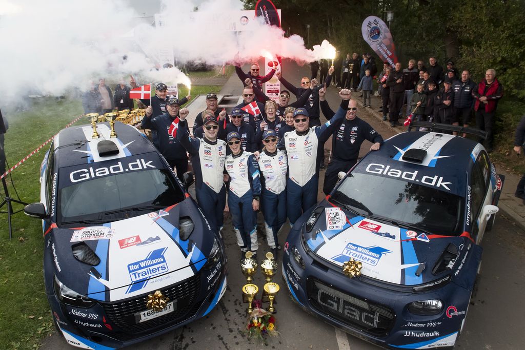 Jublen var stor hos Glad Sport efter succesen i årets Dansk Super Rally
(Foto: Jokum Tord Larsen)